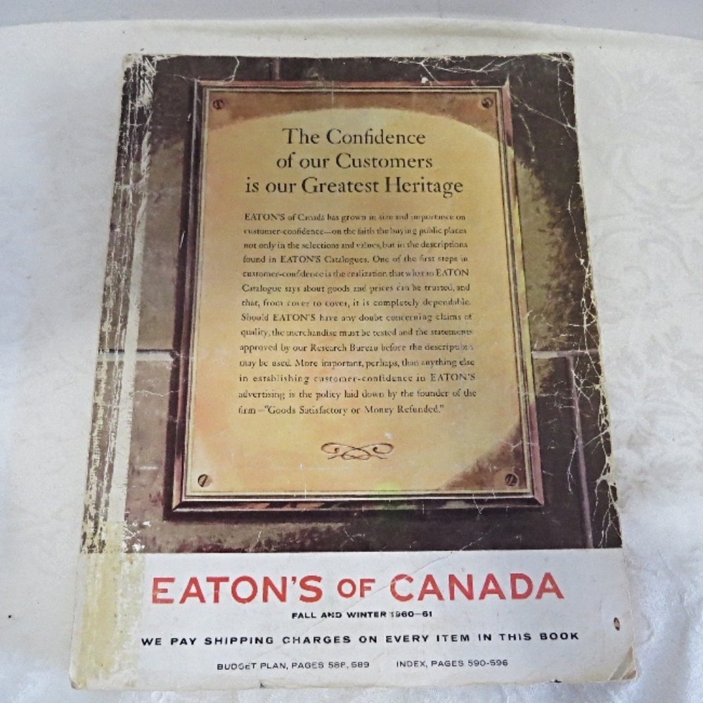 RARE Vintage 1960-61 Eaton's FALL & WINTER CATALOGUE Canada
